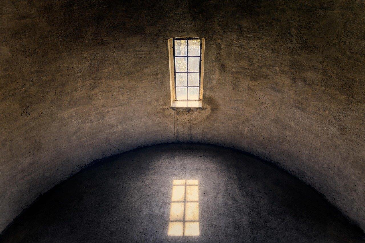 An-old-stone-tower-room-with-one-small-window