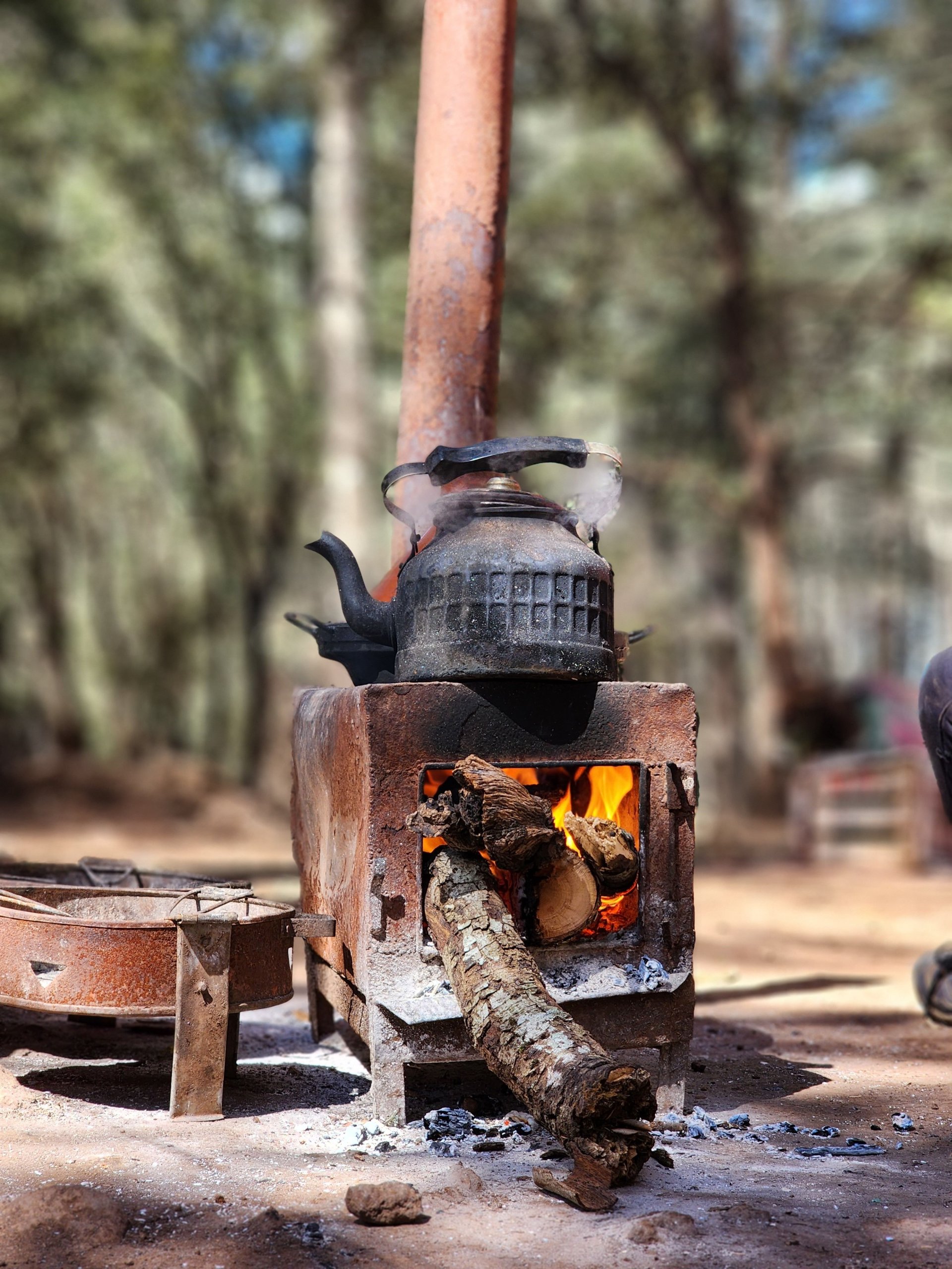kettle-steaming-gently-on-an-old-stove